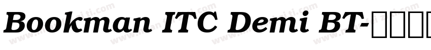 Bookman ITC Demi BT字体转换
